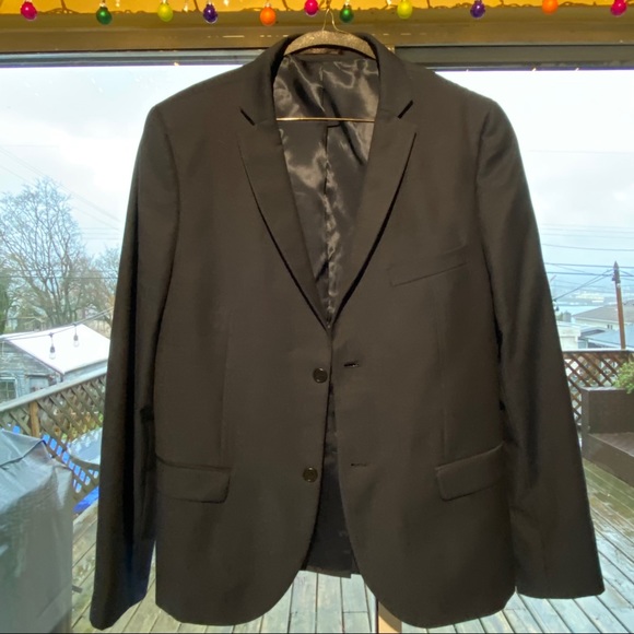 Navy blue wool Topman suit - Picture 4 of 7